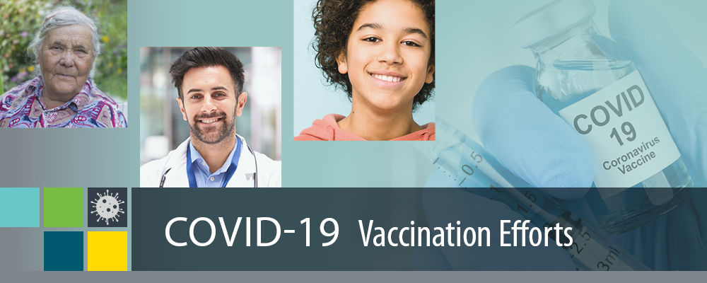 Annual report section banner - COVID-19 Vaccination Efforts