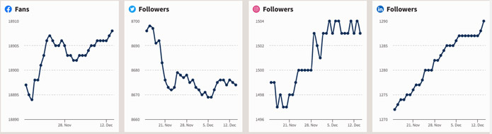 November 15 - December 14 2022 Social Media Overview Graph