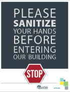Please sanitize before entering - sign thumbnail