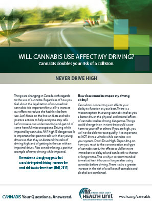 Cover image of Cannabis Impaired Driving fact sheet