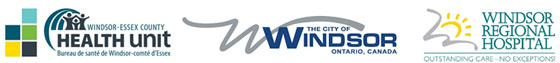 WECHU Logo, City of Windsor Logo and Windsor Regional Hospital