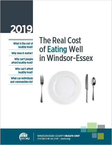Cover image of The Real Cost of Eating Well in Windsor-Essex 2019 Report