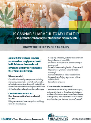 Image of Health Effects of Cannabis Fact sheet
