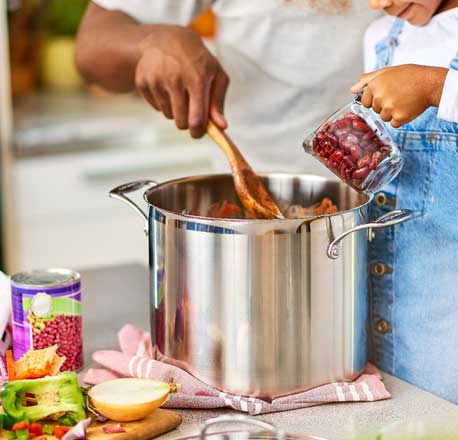 Limit foods high in sodium, sugars or saturated fat