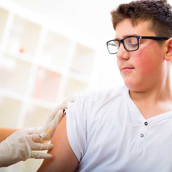 person receiving a shot
