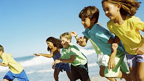 Photo of children running