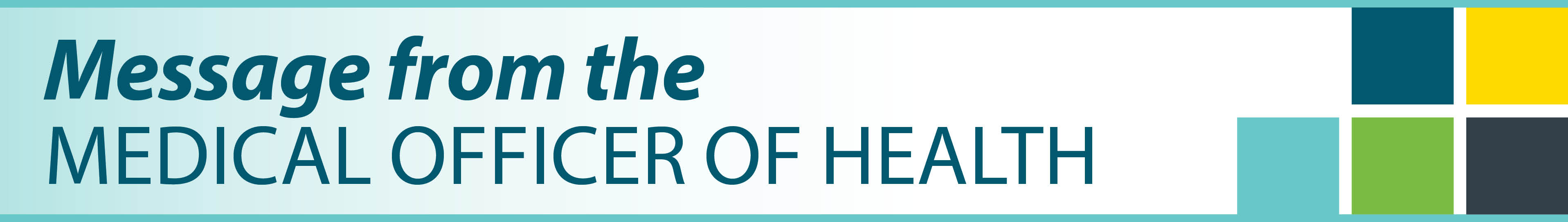 Message from the MOH header image