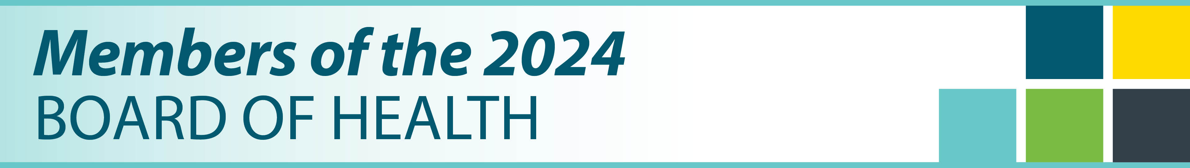 Members of the 2024 Board of Health header image