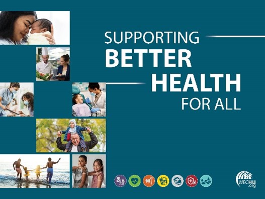 Supporting better health for all - corporate campaign graphic