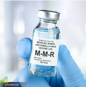 Photo of vial of MMR vaccine