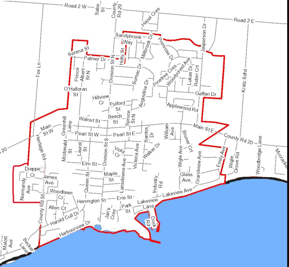 Kingsville BWA map