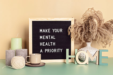 Sign reading Make Your Mental Health a Priority