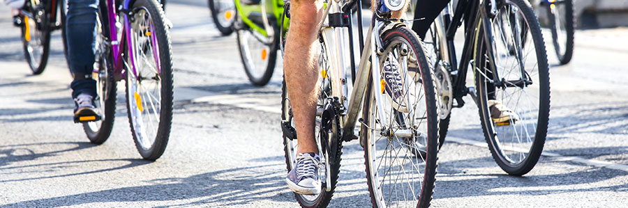 people riding bicycles 