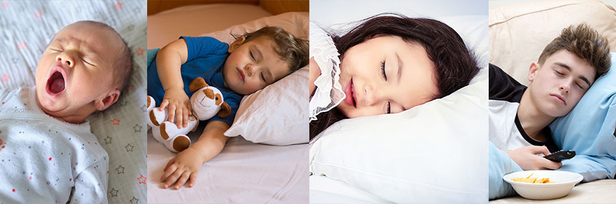 Image of kids sleep, various ages