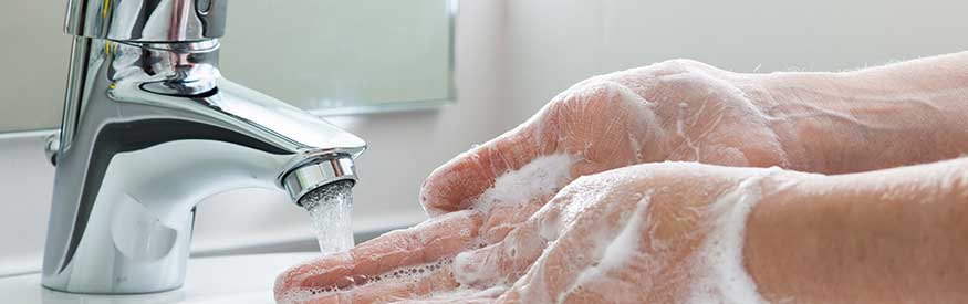 image of washing hands with soap
