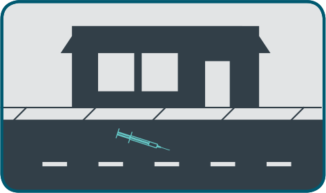 Found a needle on the street icon